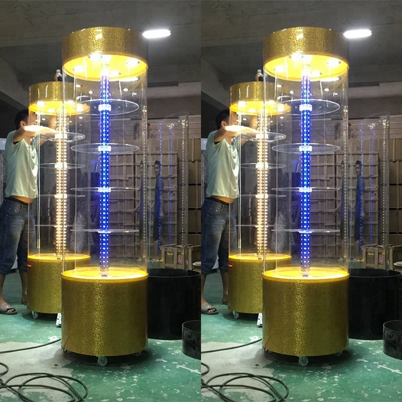 커스텀. 원형 아크릴 휴대폰 액세서리, 휠 디스플레이 캐비닛