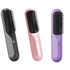 Rechargeable Hot Comb Cordless Hair Brush Straightener Heat Pressing Combs Electric Comb Anti Burn Fast Heating 1