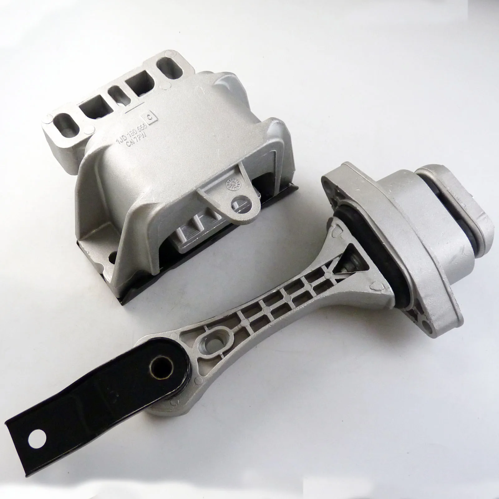 WOLFIGO 2Pcs Front and Rear Left Engine Motor Mount Trans Mount Set for 98-06 Volkswagen Beetle Golf Jetta 1.8 2.0L