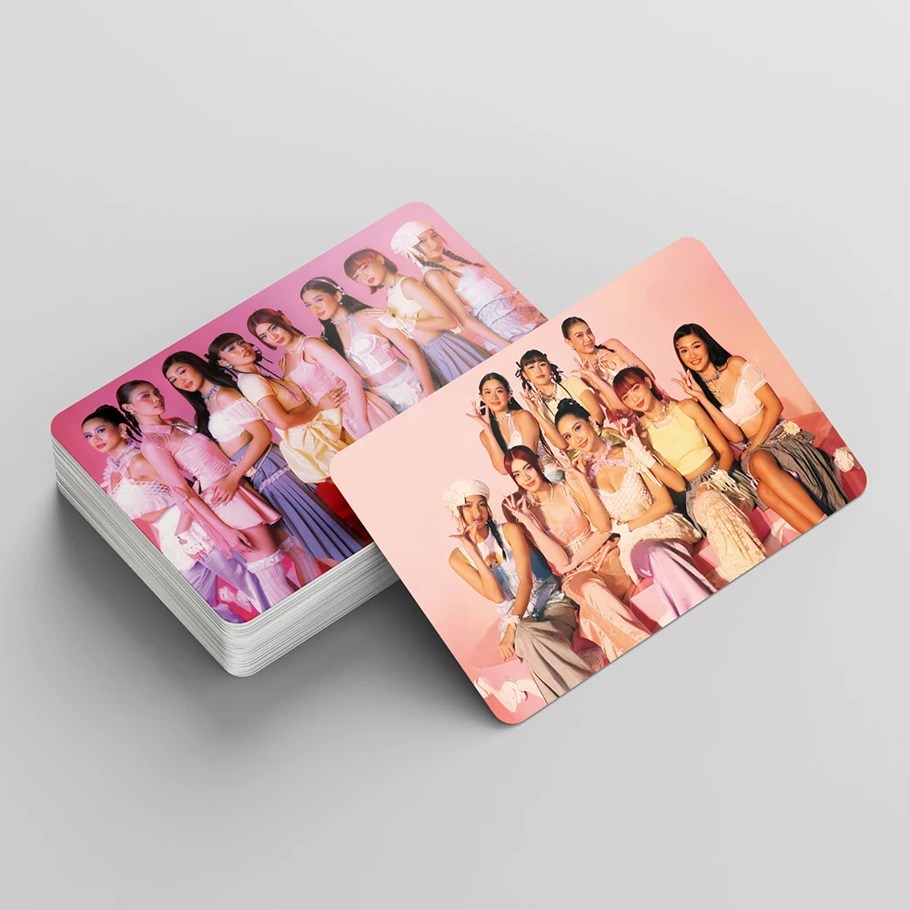 55pcs/set Kpop BINI CHERRY ON TOP Photocard Card LOMO Card High Quality Double Sides Printing Fans Gift
