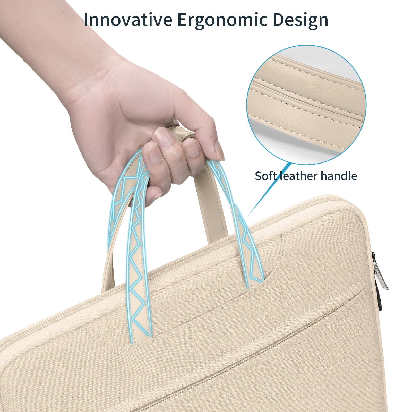 Bolsa para Laptop para Homens e Mulheres Bolsa Portátil Pasta Capa para Macbook Air Pro Xiaomi Huawei Asus Estojo para Notebook 133 Pol 14 Pol 15 Pol 156 Pol - Imagem 6