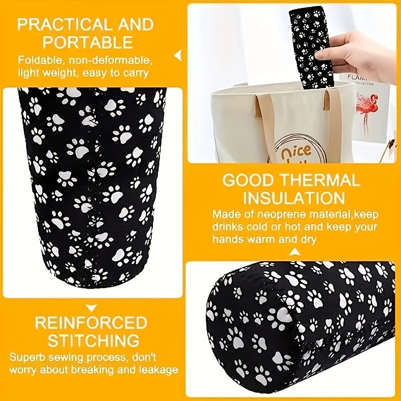 Sakura Train Reusable Iced Coffee Cup Sleeve, Neoprene Insulated