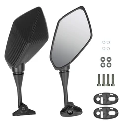 Motorcycle Rear View Reflector Side Mirrors - Premium Motorbike Accessories (Carbon Fiber)
