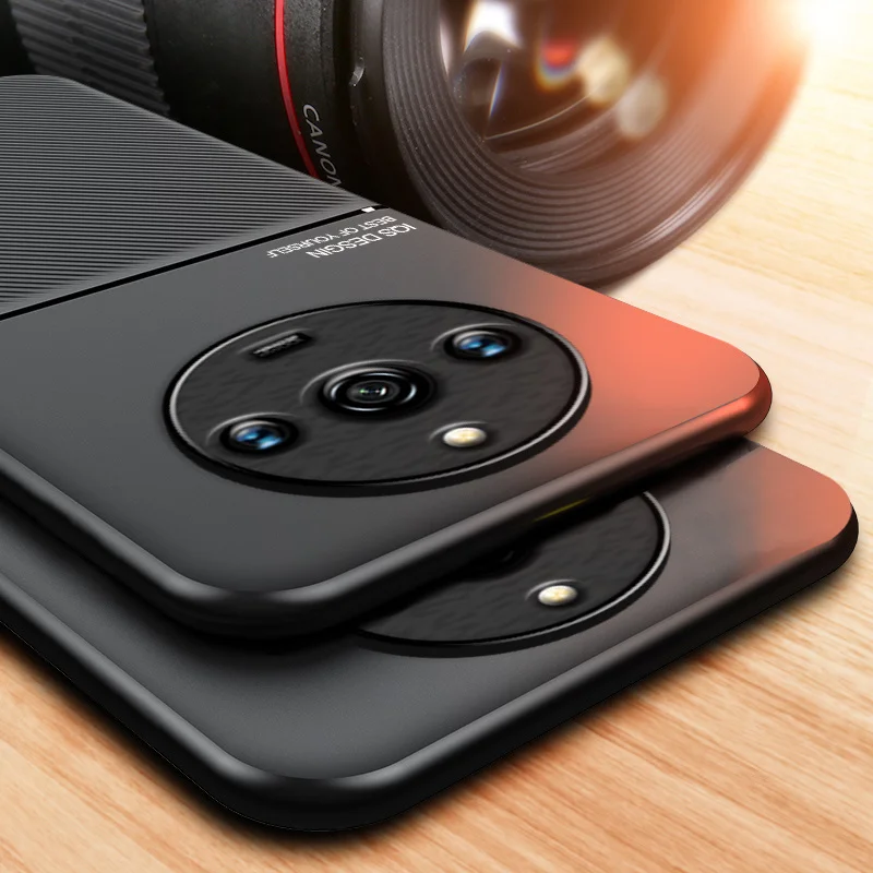 Luxury Magnetic Leather Phone Case with Soft Bumper Back Cover