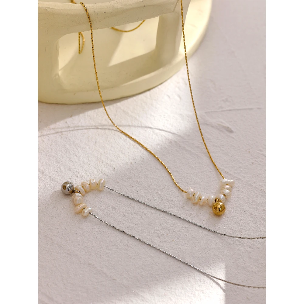 Natural Freshwater Pearls Delicate Korean Gentle Charm Necklace - Image 4