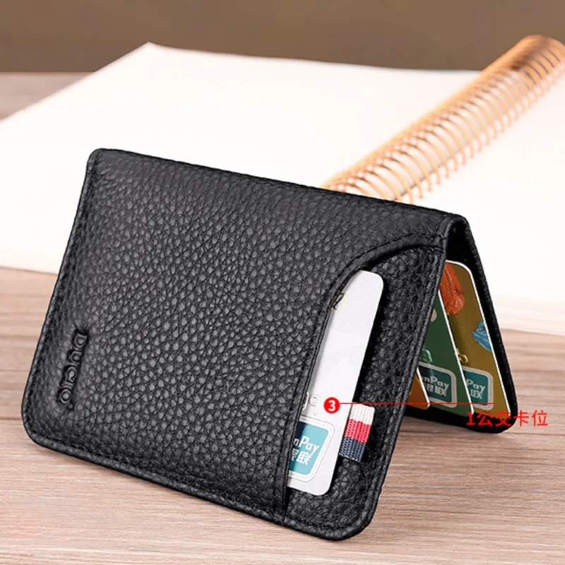 Wallet Card Holder Portable Super Slim Soft PU Leather Mini ID Credit Card Wallet Purse for Men