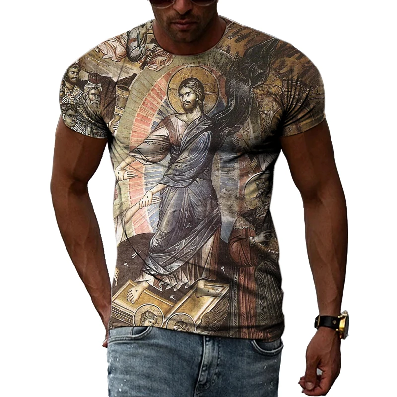 

Summer Retro Egyptian Frescoes graphic t shirts Men Casual Personality 3D Printed Cool T shirt Hip Hop Harajuku Short Sleeve Tee