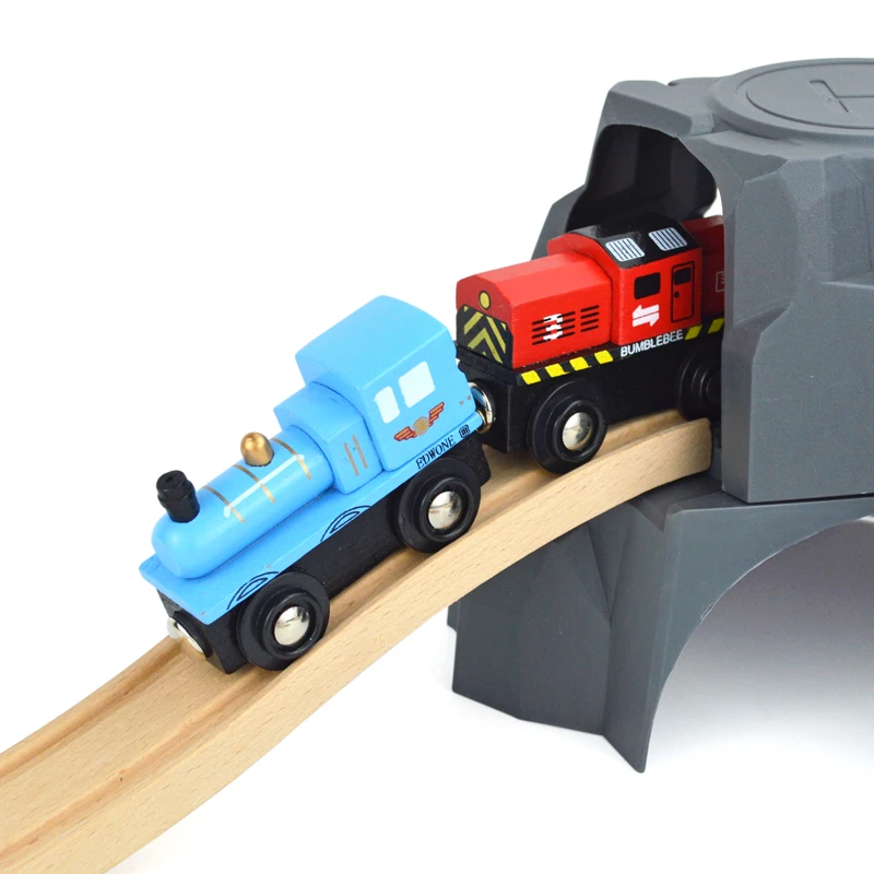 Wooden Train Car Toy Wood Railway Car Accessories