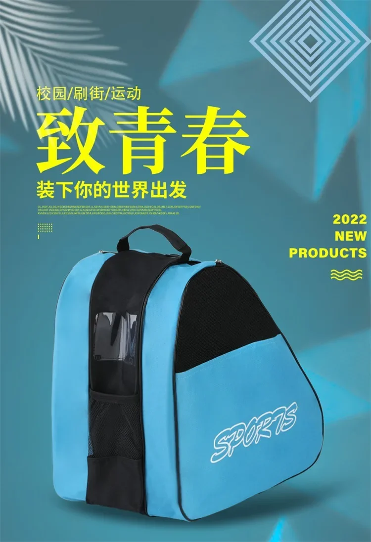 Bolsa de esquí, bolsos de almacenamiento para patines transpirables, bolsa para patines, soporte para patines, bolsa par