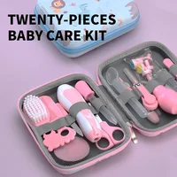 Mother and baby set, baby nail clippers, medication dispenser, 20 piece set, comb brush, EVA bag, care set