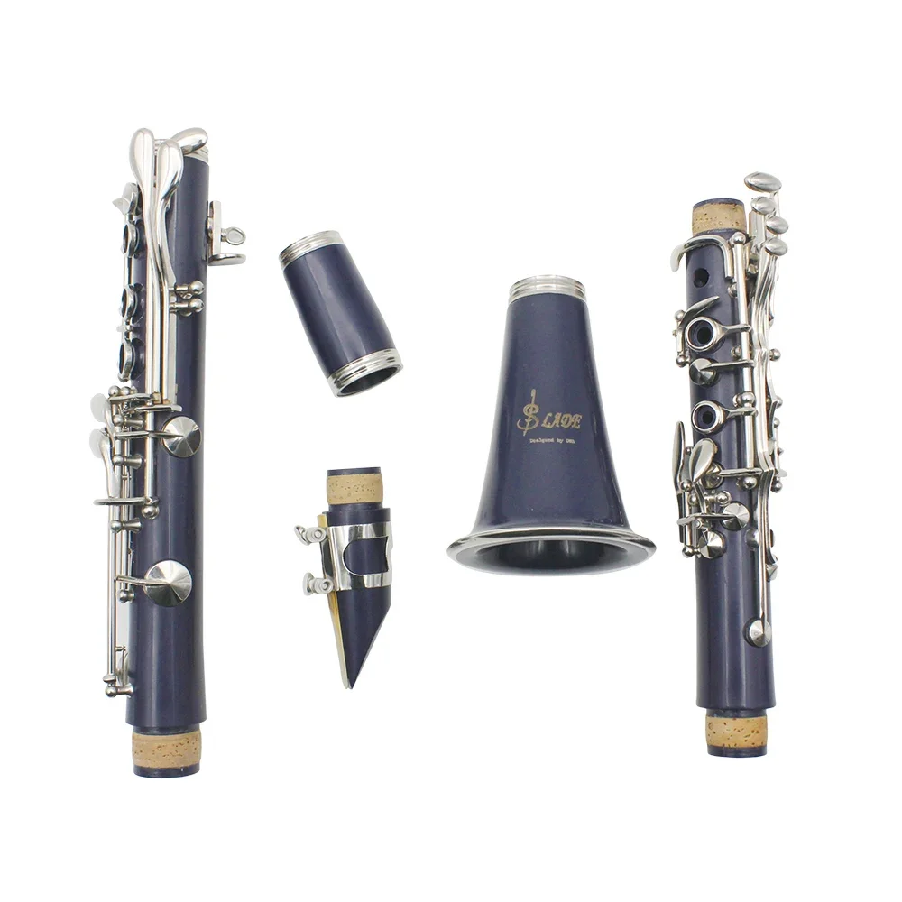 SLADE Clarinet Bb 17 Keys 6 Rings Clarinetto Portable Blackwinds Bakelite Clarinet Professional Woodwind Instruments With Parts