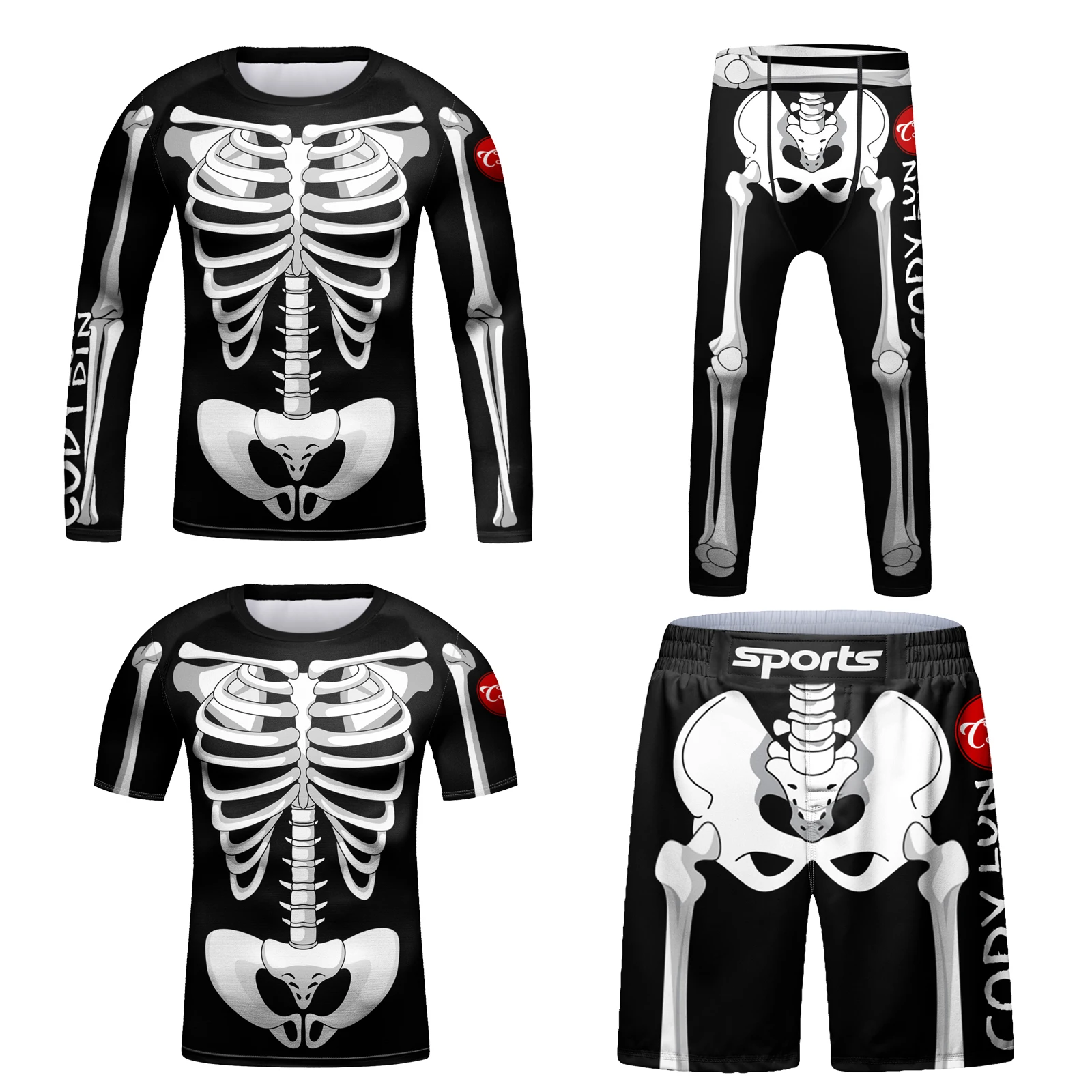 

Детская футболка и штаны для джиу-джитсу Cody Lundin Bjj Rashguard, детские шорты для муай-тайского, спортивный костюм для MMA, бокса, тренировочный костюм для мальчиков