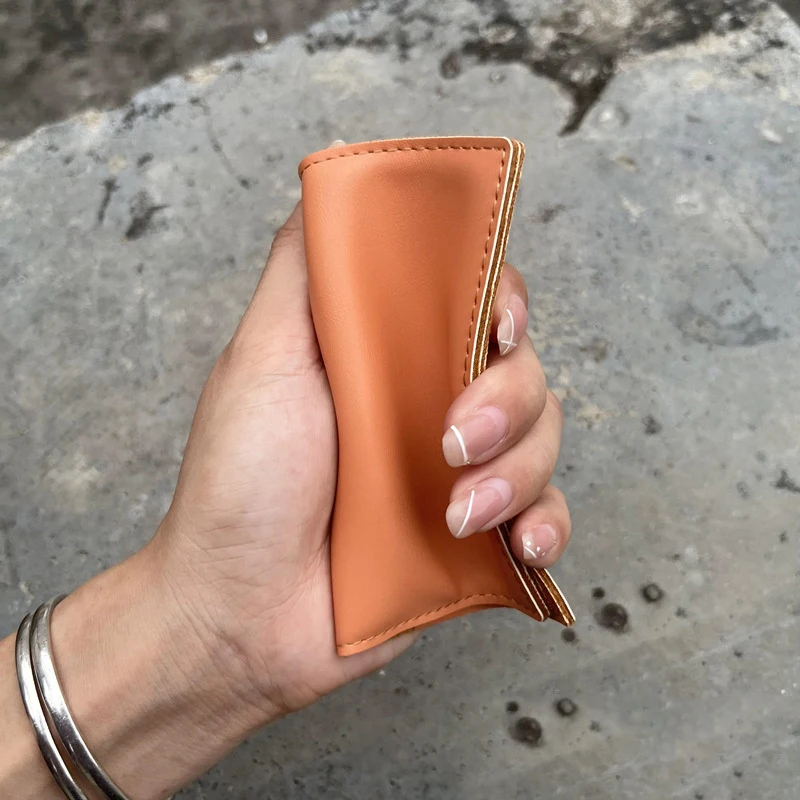 Coin Dispenser Thin Style Wallets Zipper Coin Bag In Back Leather Card Slim Purse Clip Detachable 2in1 Wallet credit card holder id card holder synthetic leather wallet leather coin purse leather bill organizer