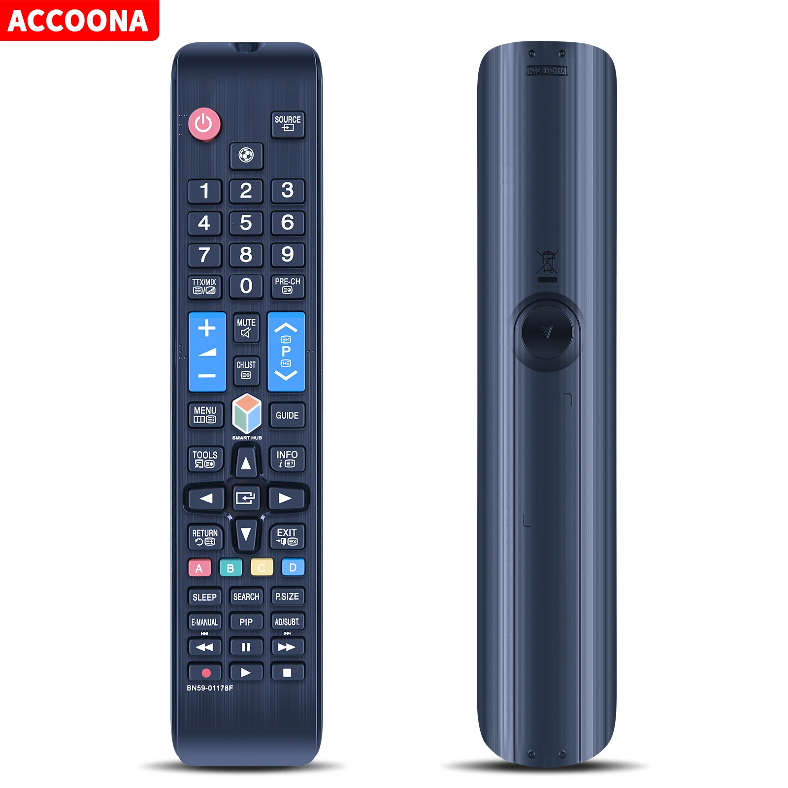 Telecomando Tv Bn59-01178F Adatto Per Samsung Led Smatr Tv Con Calcio Futbol Muslimatexlimb Bn59-01181B