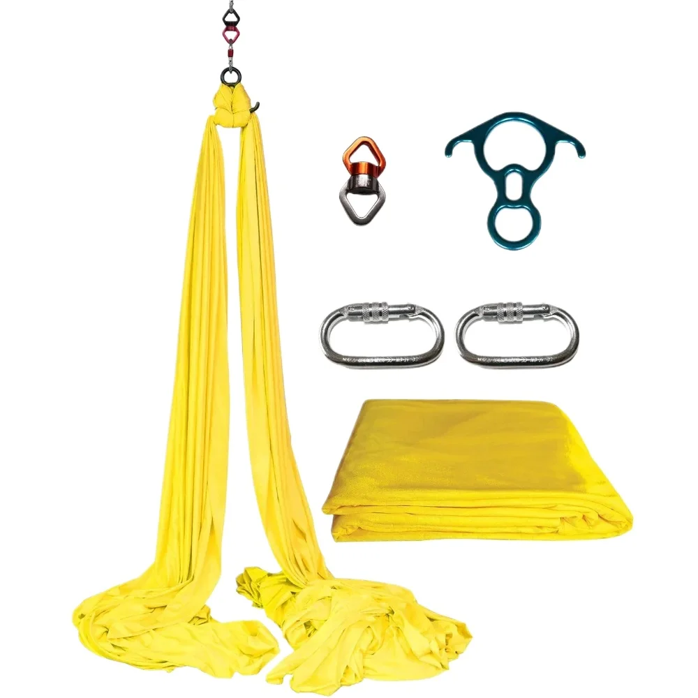 Wellsem 9 Yards Aerial Silks Equipment Anti-gravity Yoga Hammock Swing Yoga for Acrobatic Gymnastics Flying Dance Performance