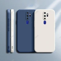 Candy Color Phone Case for OPPO A9 2020 6.5" CPH1937 CPH1939 CPH1941 Square Liquid Silicone Soft Original Back Cover Accessories 1