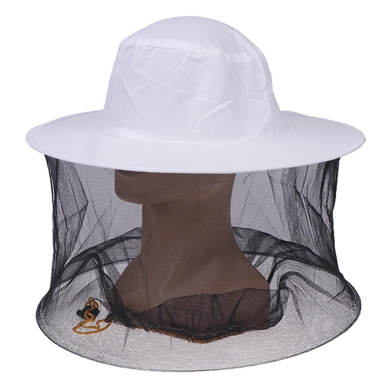 Beekeeping Tools 1pc BeeKeeping Protective Bee Hat Anti Bee White Hat-Veil Combo Hat Bug Mesh Mask Beekeeping Protection Beekeeper