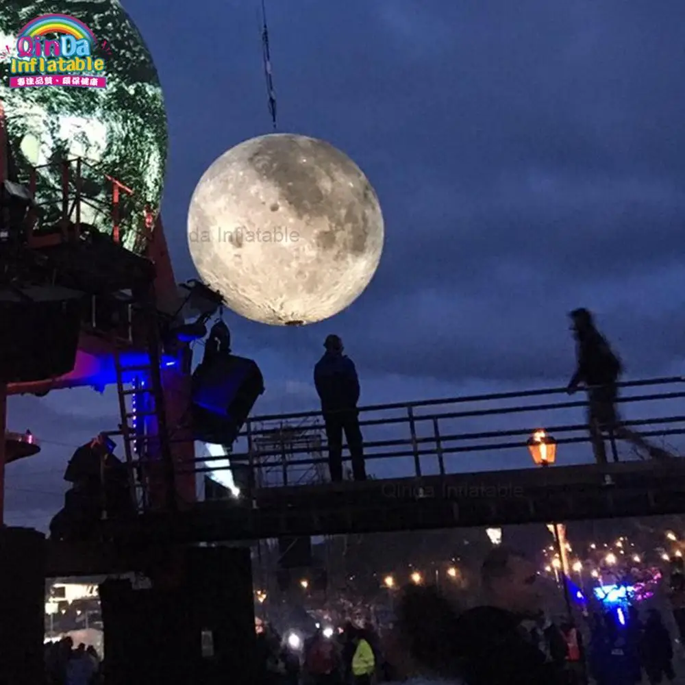 LED 팽창식 달 풍선, 거대한 팽창식 지구 글로브, 판매용, 2021 신제품