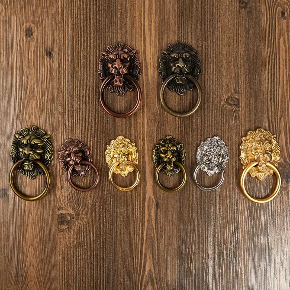 Zinc Alloy Lion Head Door Handle Kitchen Cabinet Pull