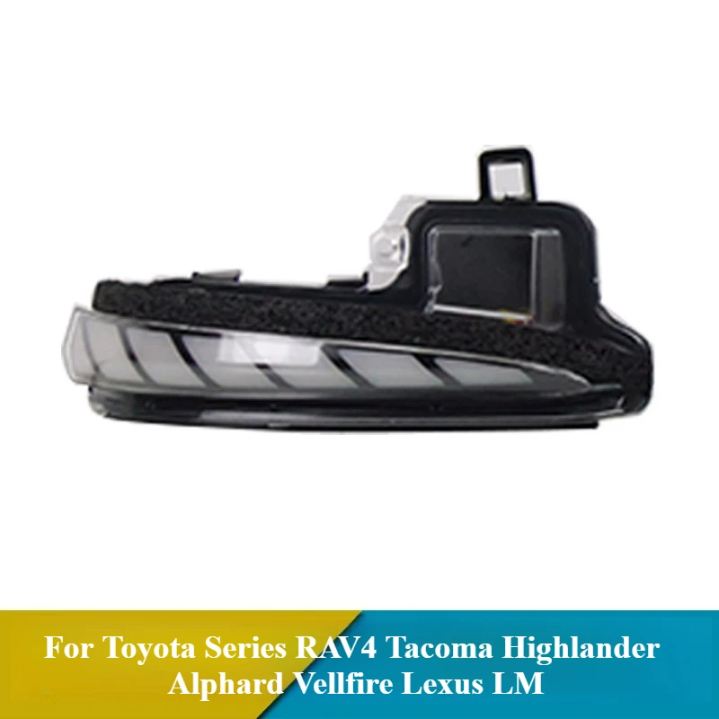 2Pc LED Side Mirror Lamp Dynamic Turn Signal White DRL Light For Toyota RAV4 Tacoma Highlander Alphard Vellfire Lexus LM Corolla detail image 3