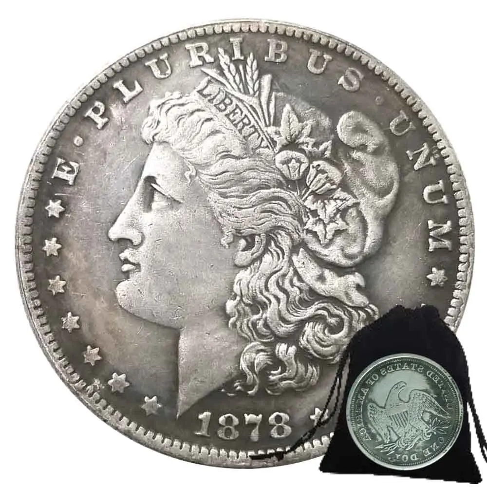 

Роскошная коллекция 1878 года, США, свобода, Орл, один доллар, забавная парная художественная монета/решение ночного клуба, монета/удачи, памятная монета + подарочная сумка