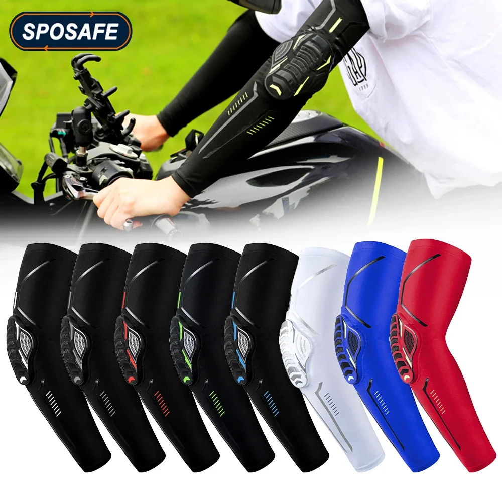 1Pcs Sports Crashproof Elbow Support Pads Breathable Arm Compression Sleeve for Cycling Running Basketball Football Volleyball