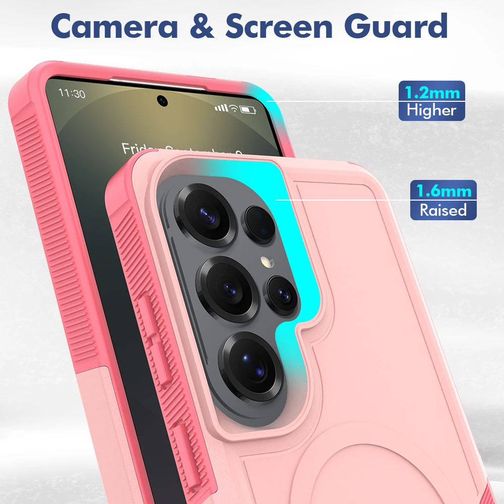Luxury Solid Color Strong Magnetic Shockproof Slim Fit Phone Case