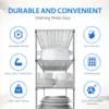 48 x 18x76 4000LBS Metal Shelves for Storage with Wheels Ideal for Garage Shelving 5 Tier Wire Shelving Rack for Kitchen Storage 4