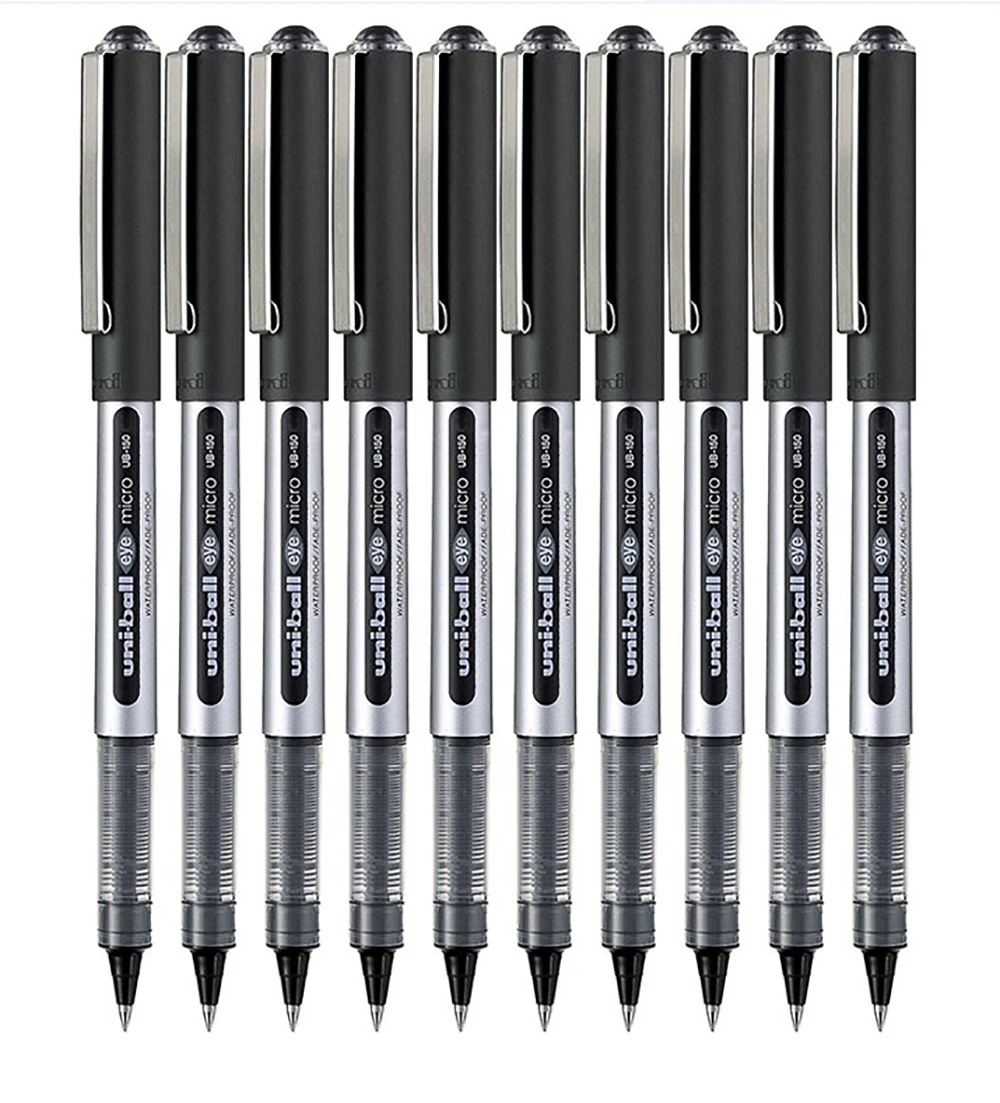 Uni UB-150 수성 젤 펜 0.38/0.5mm 총알 머리 대용량 방수 서명 펜 연습 질문, 쓰기, 발췌