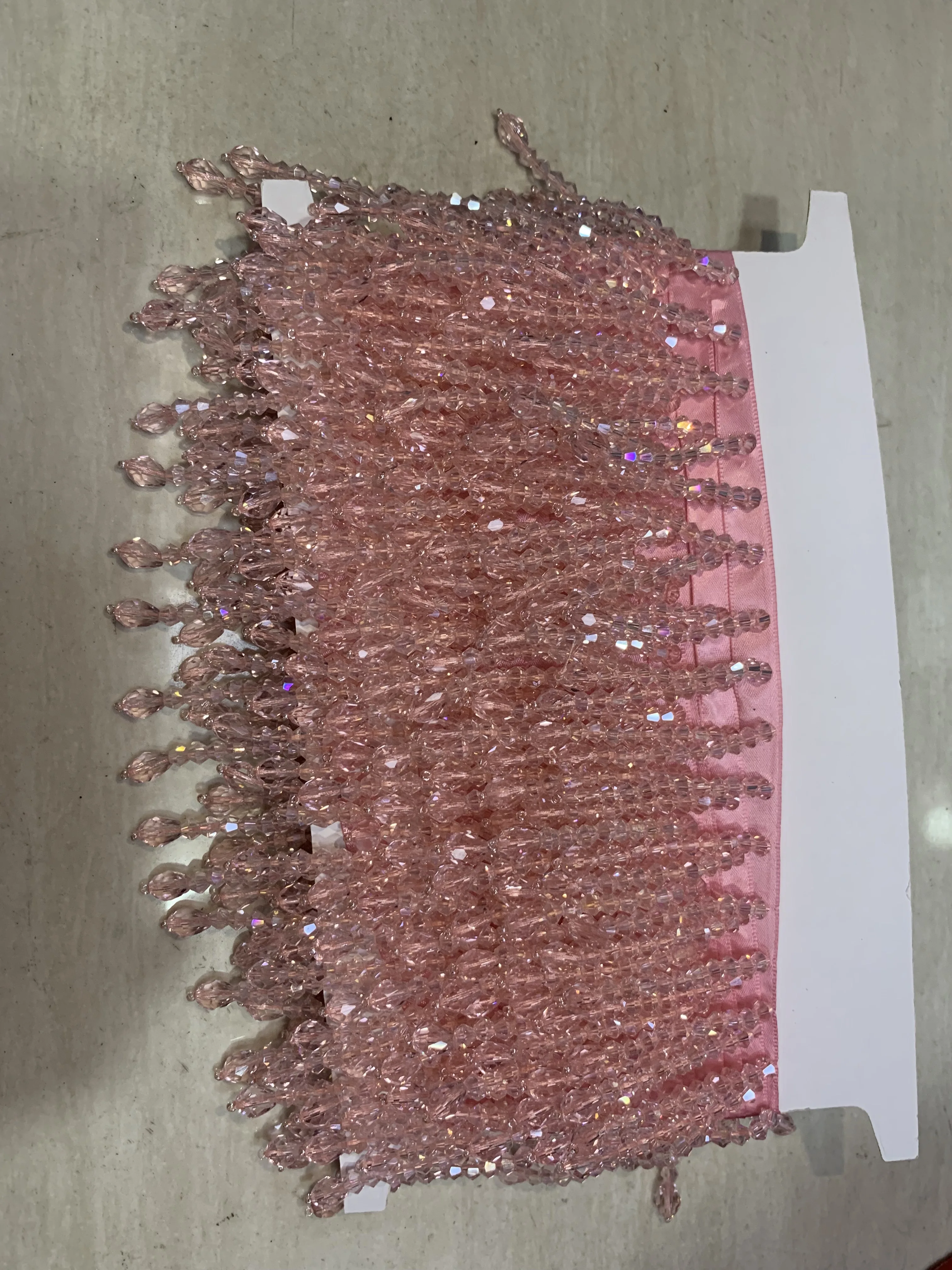 (5yards/pc) Heavy beads Crystal garden furniture sets with crystal rhinestone applique trim