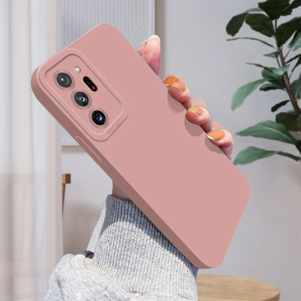 

For Samsung Galaxy Note 8 9 10 Plus 20 Ultra Note10 Lite M60S Square TPU Cover Camera Shockproof Protection Rubber Silicone Case