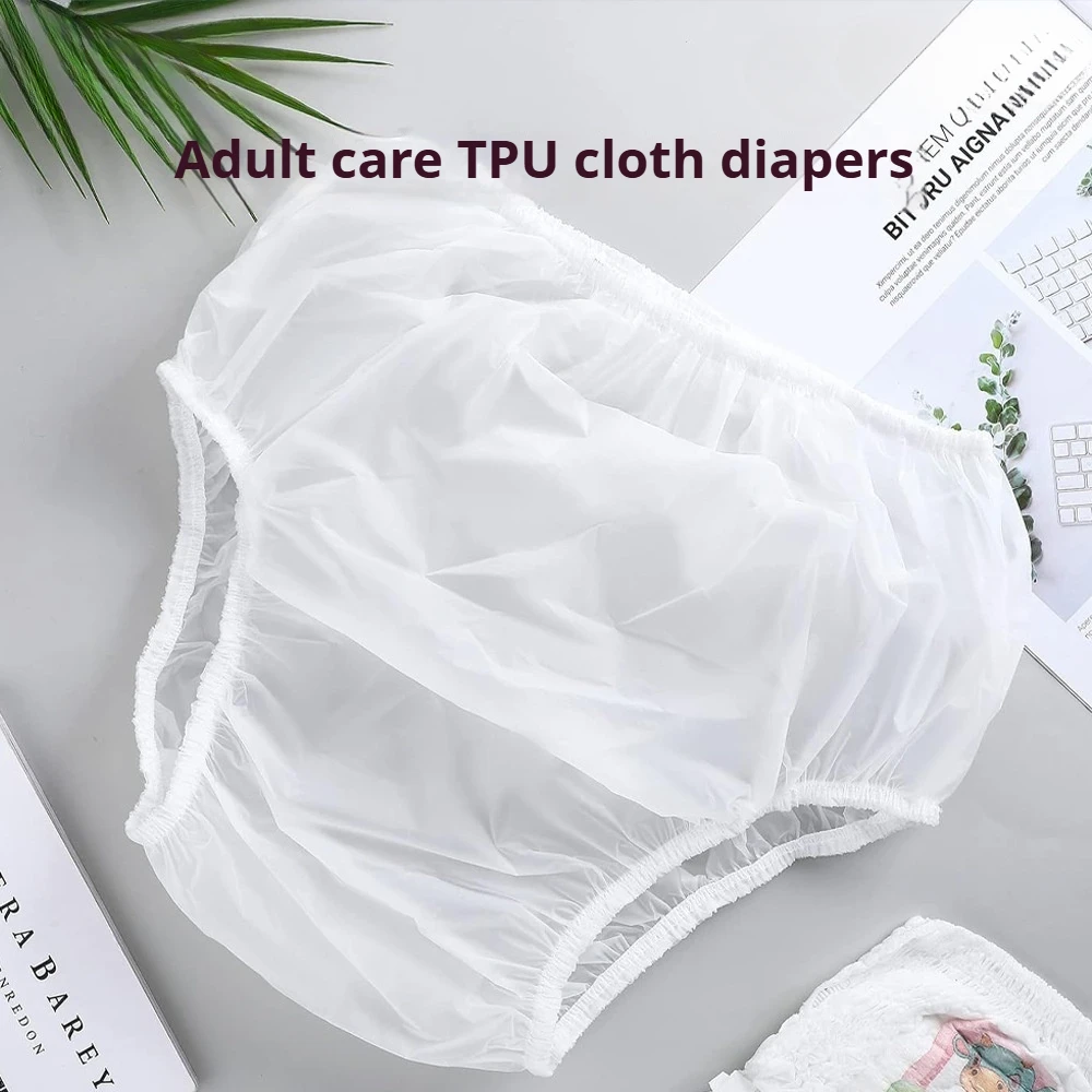 TPU Waterproof Incontinence Underwear for Elderly Leak-Proof Plastic Pants Adult Diaper Cover Anti-Leak Protective Briefs