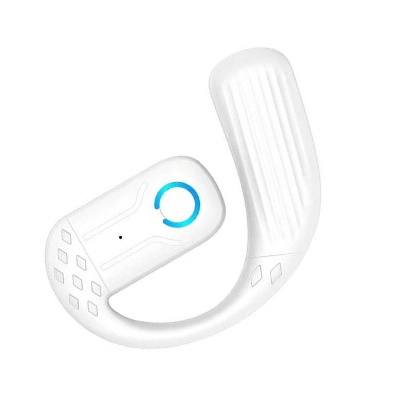 Wireless Bluetooth Earbuds with Earhooks - Sleek Single Ear Business Headset