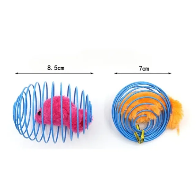 1/2/3pcs Cat Toy Balls Stretchable Kitten Springs Toys Interactive Caged Rats Rolling Cat Balls Random Color Cat Accessories 4