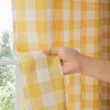 1 PCS Modern Simple Big Plaid Blackout Curtains For Bedroom American Rural Home Living Room Study Semi-Blackout Window Drapes 5