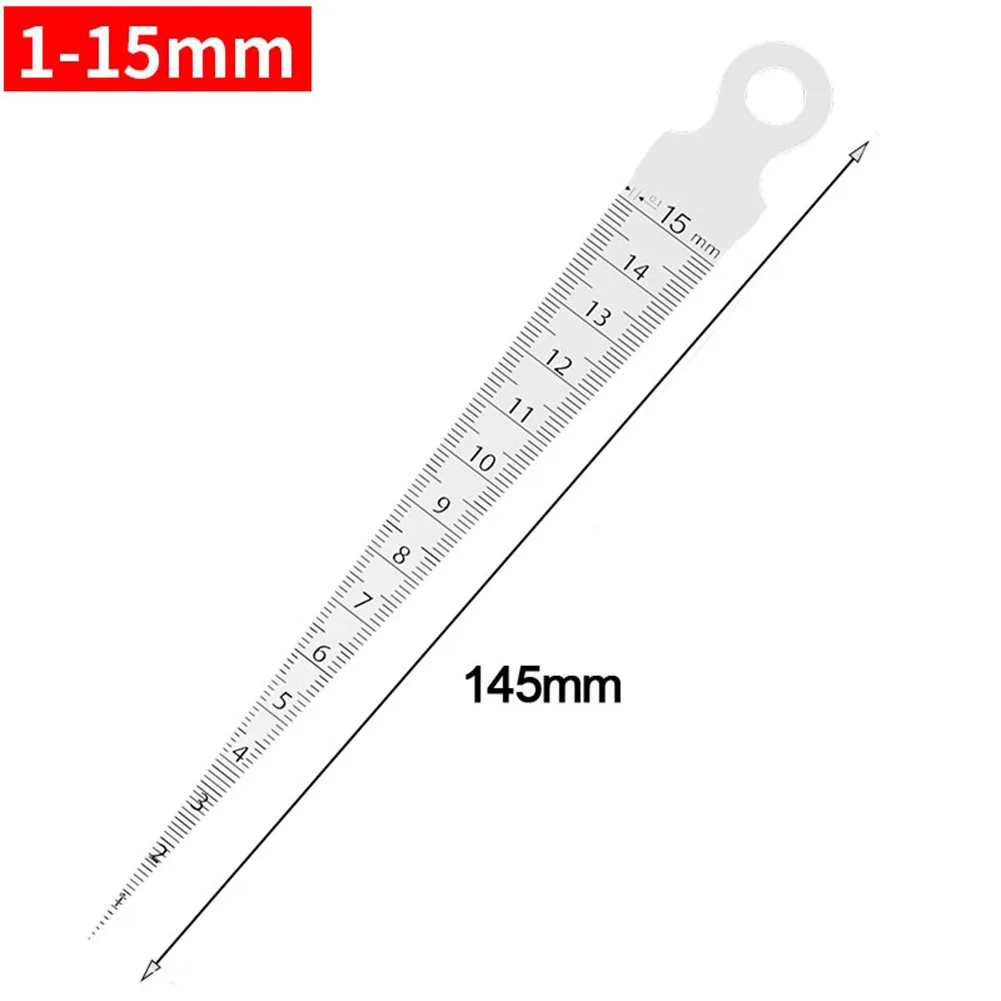 Wedge Feeler Gauge Clearance Ruler Probe Taper Gauge Gap Measurement Tool Steel Ruler Wedge Valve Thickness Gauge Measuring Tool digital lcd thickness gauge percentile thickness gauge 0 12 7mm 0 5 0 01mm 0 0005 flat measure head thickness meter gauge