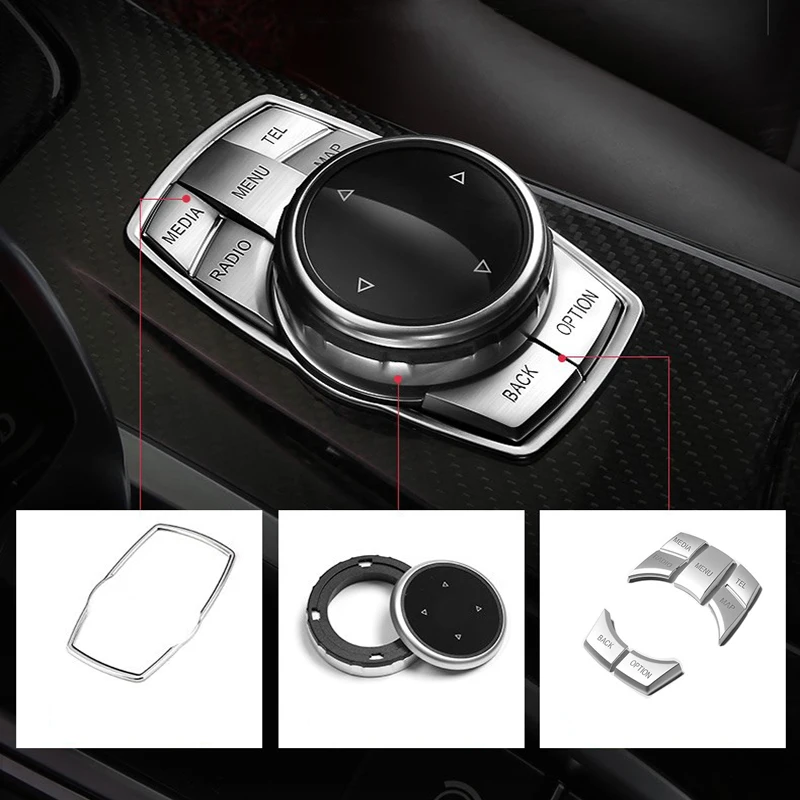 Original Car Multimedia Buttons Cover iDrive Stickers for BMW 1 3 5 7 Series  X1 X3 F25 X5 E70 X6 E71 F30 F10 F07 E90 F11 E92 F20 - AliExpress