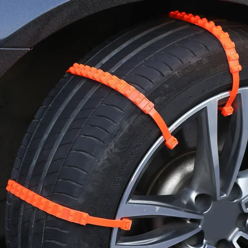 Cadenas de nieve para neum&aacute;ticos de coche accesorio antideslizante doble ranura emergencia para invierno 10/20 piezas