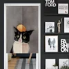 Lovely Cartoon Cat Printed Japanese Door Curtains for Children's Room Kitchen Entrance Decor Linen Partition Doorway Curtains 3