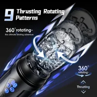 KUSHOR 3-in-1 männlicher Masturbator, Sexspielzeug mit App-Steuerung, realistische Blowjob-Maschine, 9 stoßender rotierender und vibrierender männlicher Stroker 3