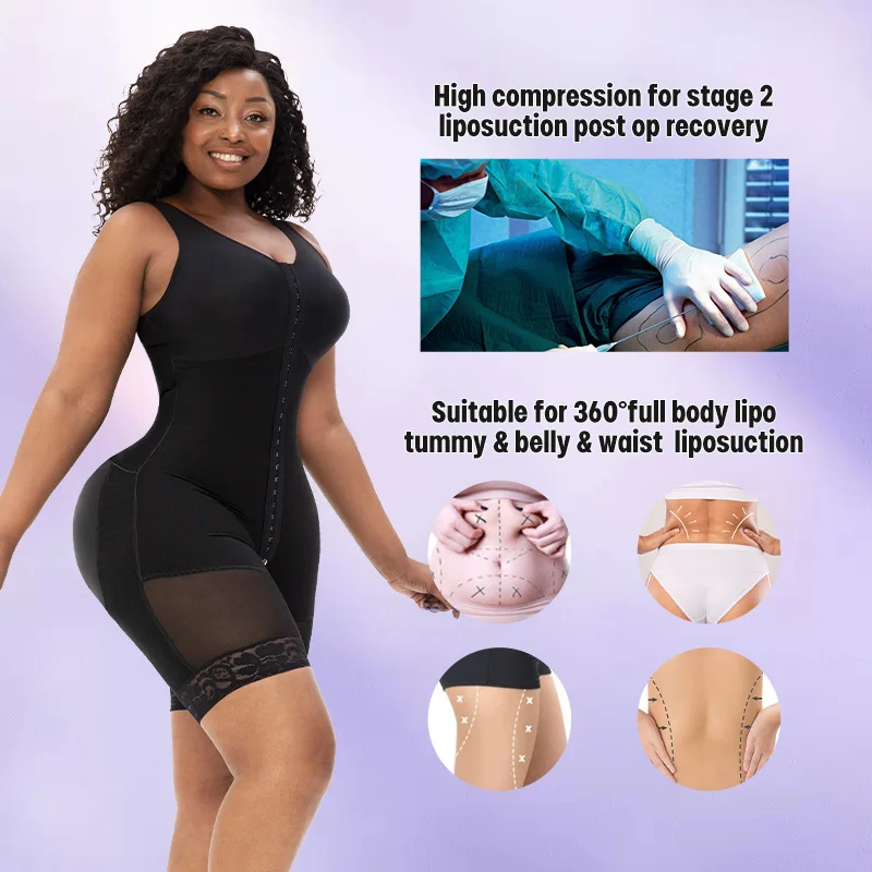 Women Shapewear Bodysuit Liposuction Surgery Tummy Control Body