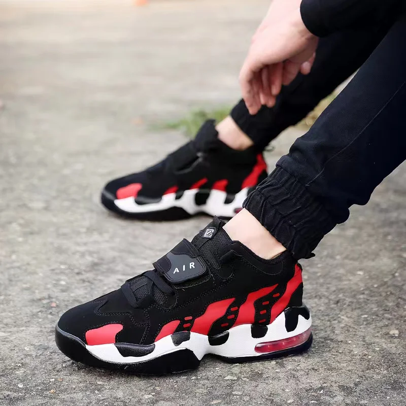 Air-cushioned Sports Shoes Young Unisex Male Female Students Casual Inside the High-Walking Couples Running Tide Sneakers
