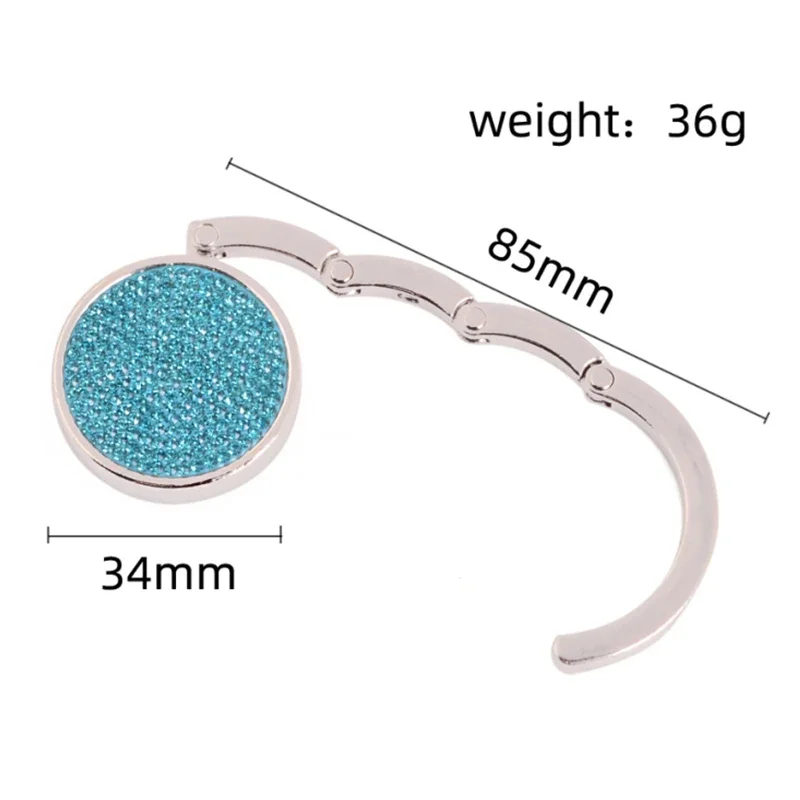 1 Pc Portable Fashion Folding Crystal Alloy Purse Handbag Bag Hanger Hook Holder Table Hook Unique Bag Parts Accessories Gifts
