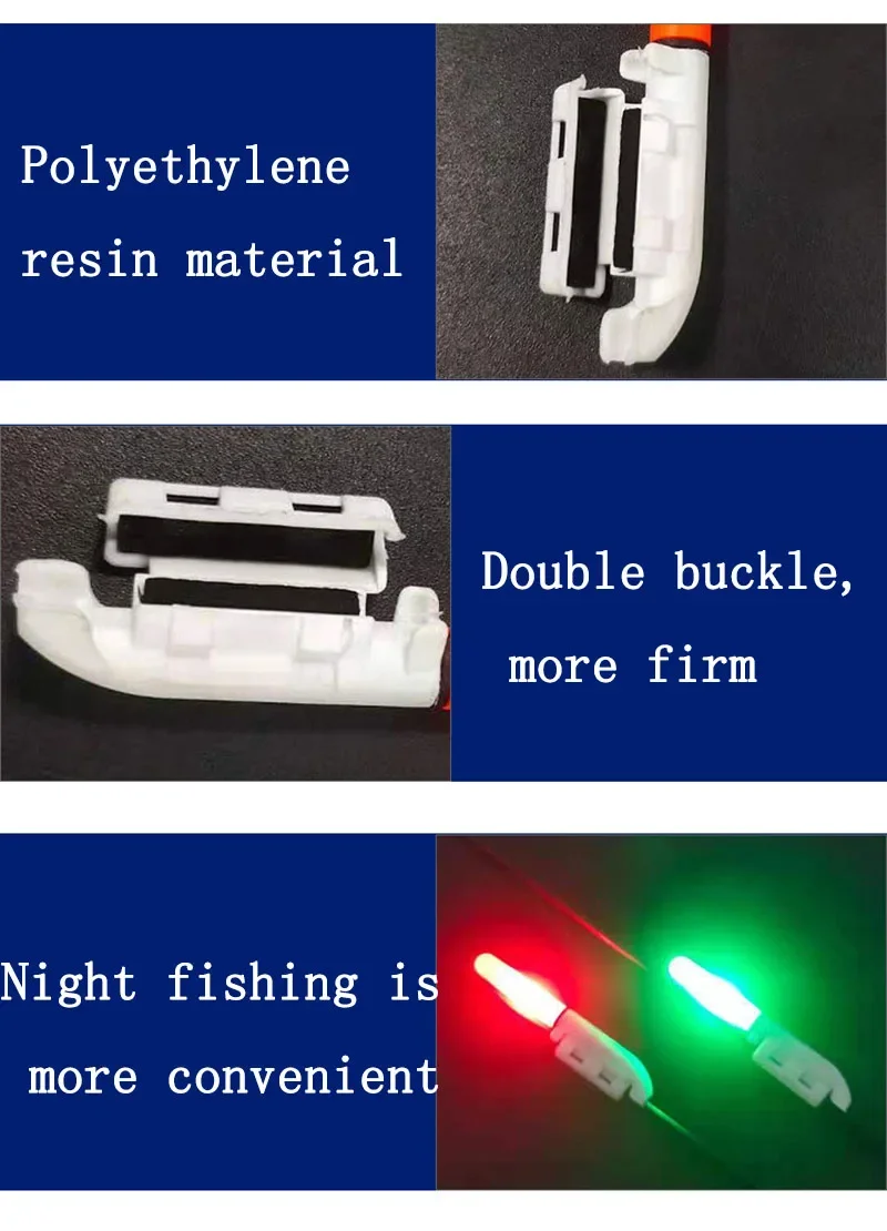 LED Light Stick With Battery Clip on Telescopic Rod 5 pcs/lot for Night Fishing J502