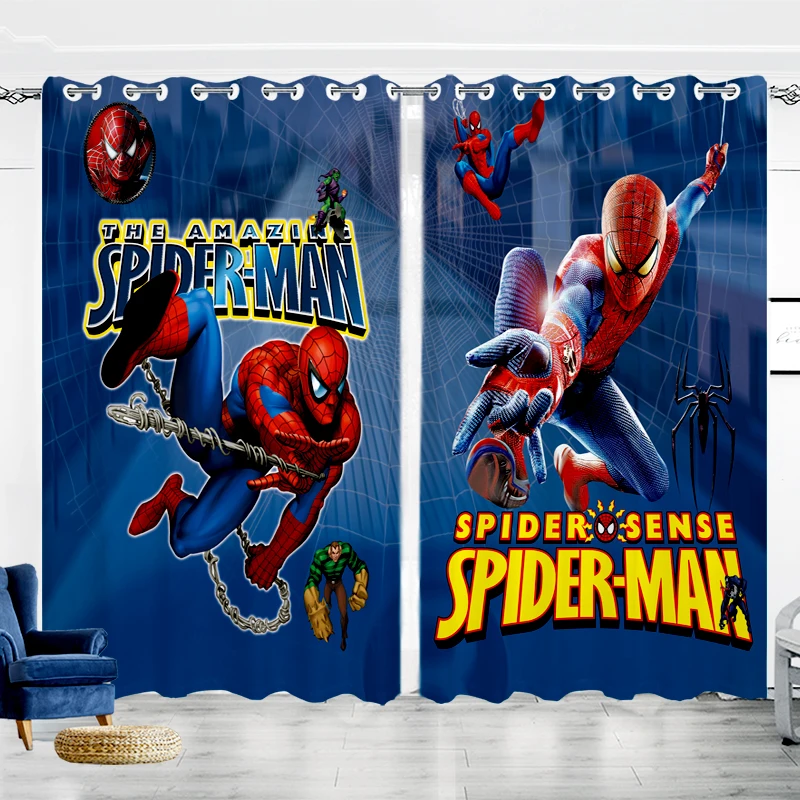 Avengers Hero Spiderman tenda oscurante Disney Cartoon Anime Boy camera da  letto camera dei bambini prima educazione centro finestra tende