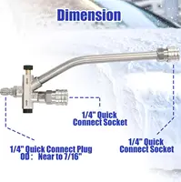 Dual Purpose Switch Spliter Snow Foam Dual Gun Pressure Washer 1/4" Quick Connect and 5 Nozzles Sprayer For Wash Gun 2
