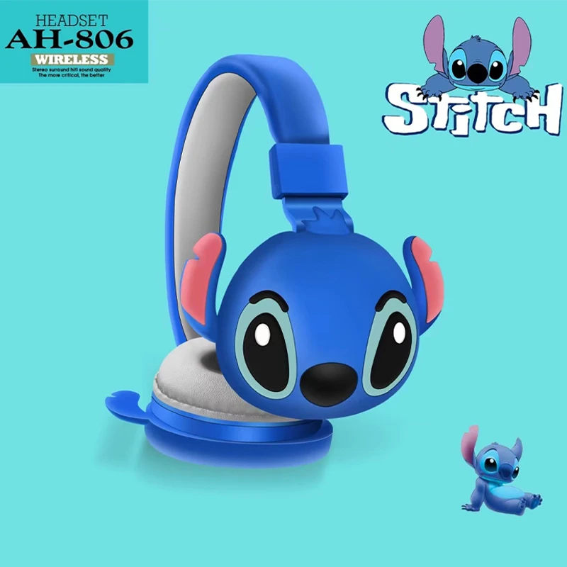 

Беспроводные наушники Disney Stitch, Bluetooth-наушники, новые милые, милые, крутые, с длительным сроком службы батареи, портативные наушники для компьютерных игр, подарки