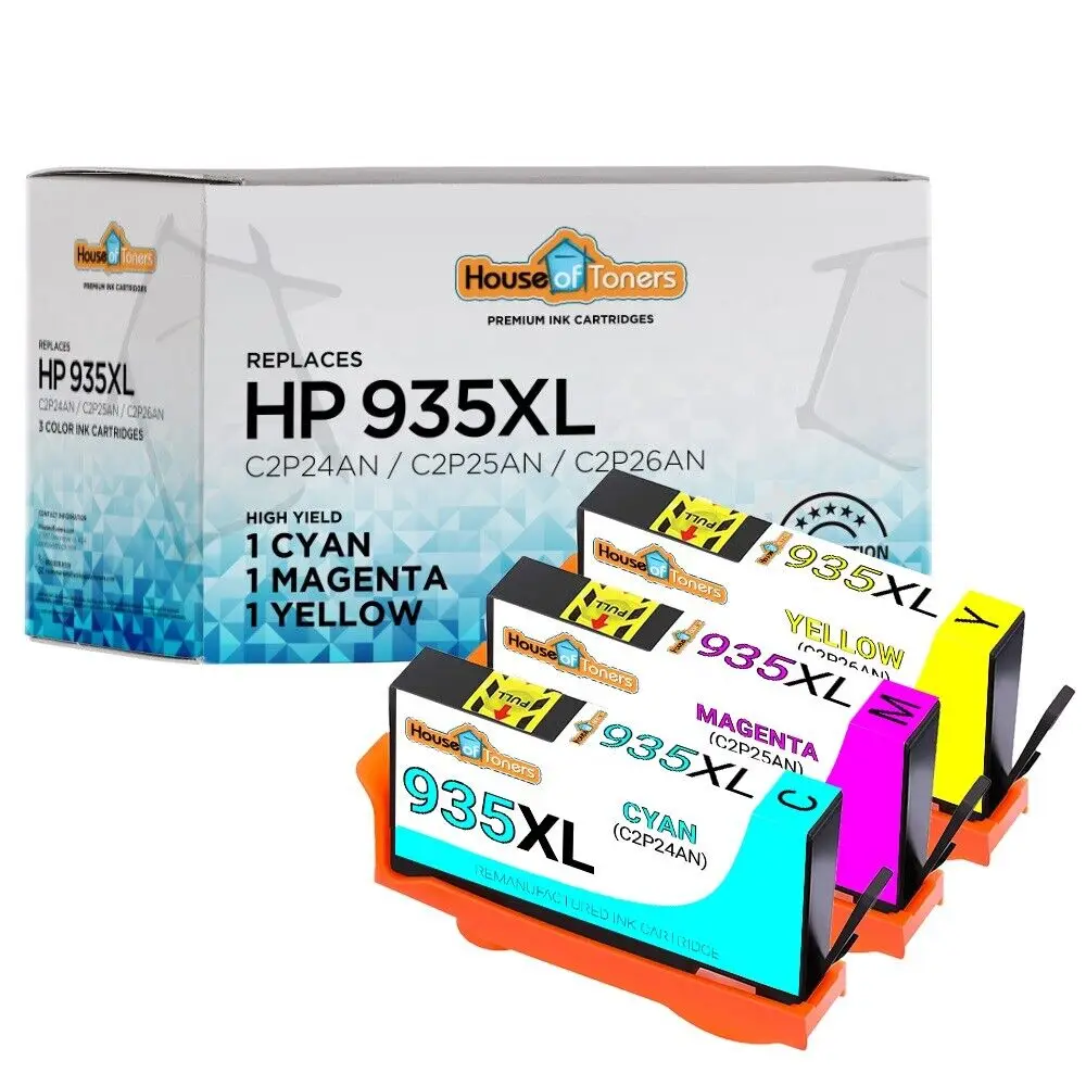 3 Cartucce Di Inchiostro Pk 935Xl Per Hp Officejet Pro 6830 6835 6230