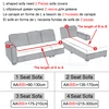 Jacquard Thick Elastic Sofa Cover Slipcovers For Living Room Stretch Armchair Corner Couch Cover 1/2/3/4/5 Seater L Shaped 3