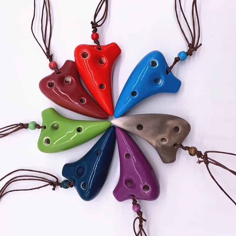 Flute Instrument Small Ocarina Instrument Portable Add Fun Universal Music Beginner 6 Hole Ocarina